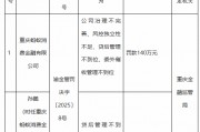 螞蟻消金被罰140萬元：公司治理不完善、風控獨立性不足、貸后管理不到位、委外催收管理不到位