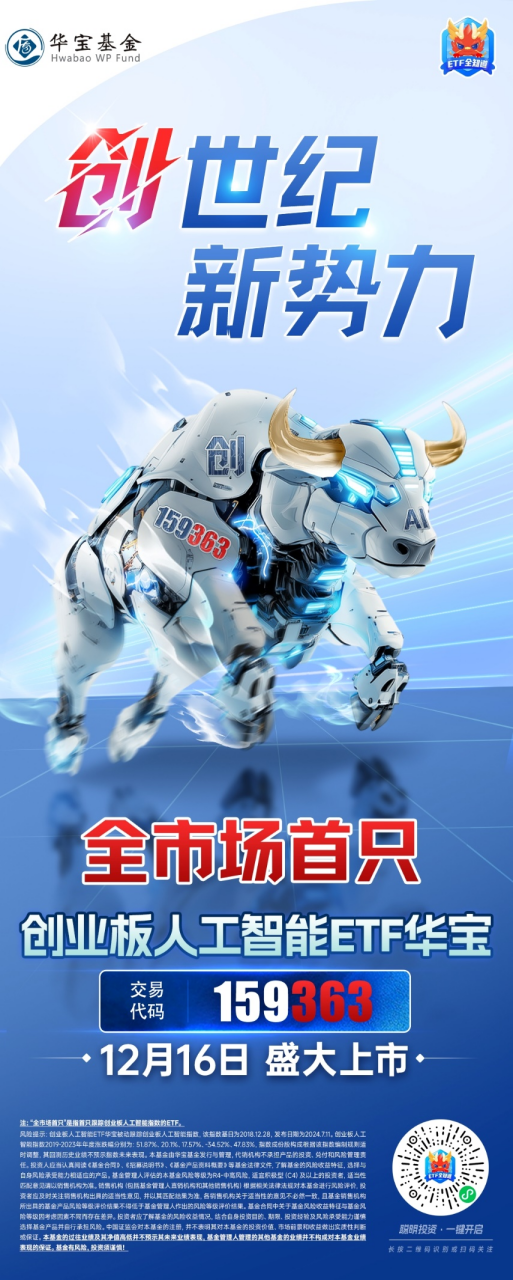 12月16日上市！全市場(chǎng)首只，“編號(hào)159363”的創(chuàng)業(yè)板人工智能ETF華寶澎湃上市，Reset中國(guó)AI投資新坐標(biāo)！