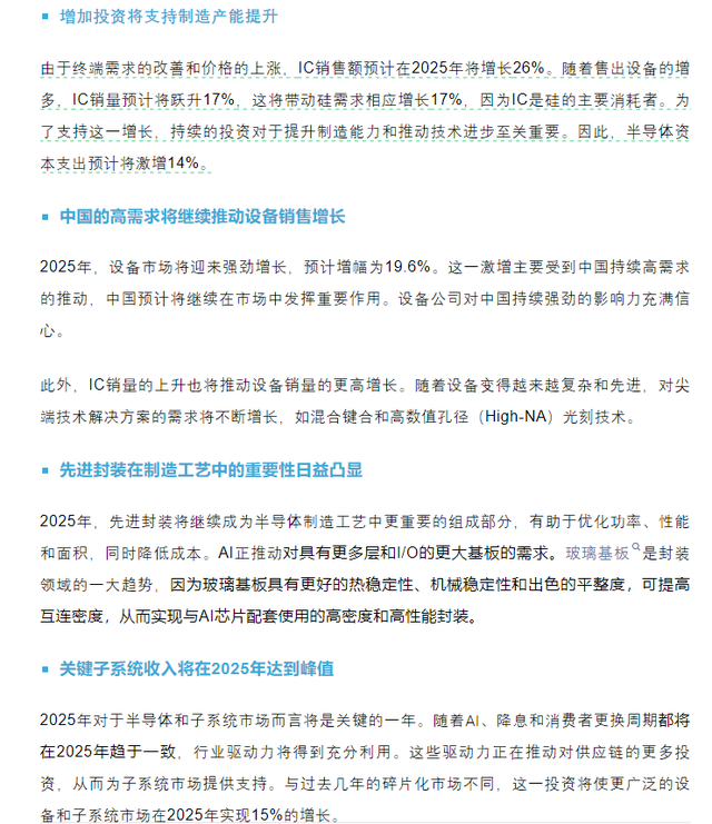 繼續(xù)看多半導(dǎo)體！機構(gòu)預(yù)期2025年資本支出激增 中芯國際漲超6%