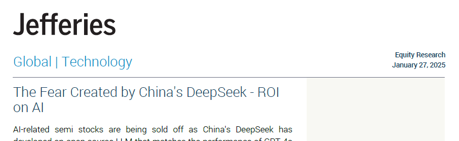 DeepSeek憑“白菜價(jià)”捅破萬億資本泡沫？英偉達(dá)承認(rèn)“卓越”