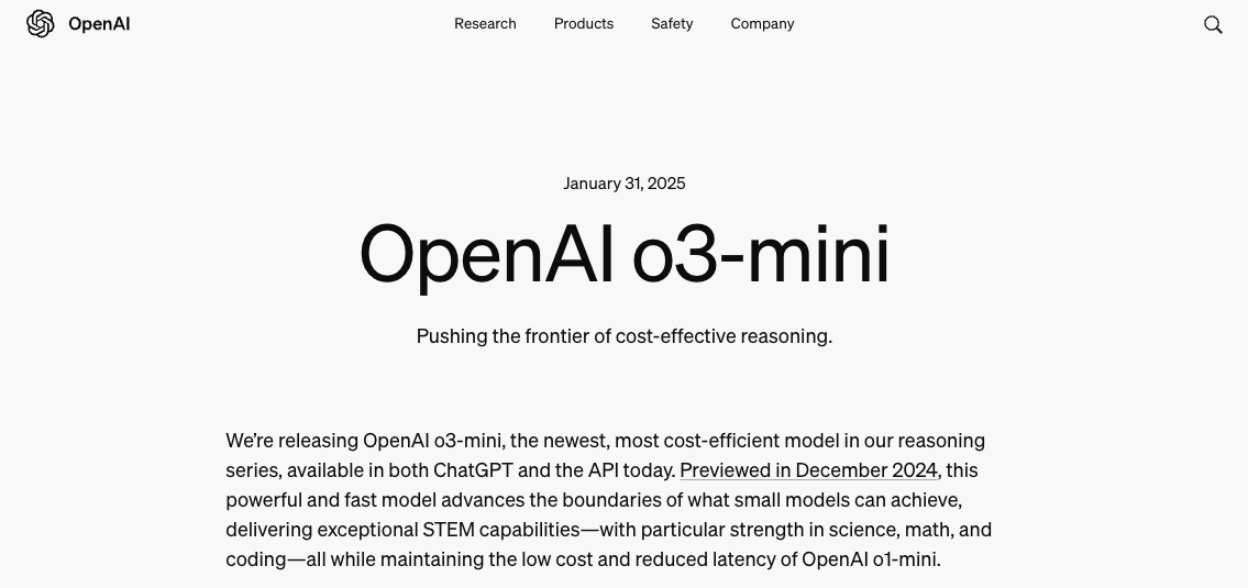 最新！OpenAI上架推理模型o3-mini，首次向免費(fèi)用戶開(kāi)放！AIME測(cè)試中，o3-mini最高準(zhǔn)確率達(dá)87.3%