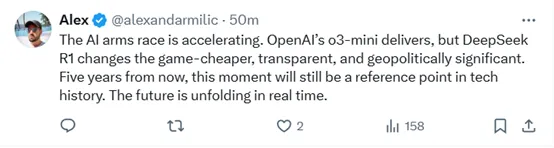 OpenAI緊急上線O3 Mini，網(wǎng)友熱評：DeepSeek R1 vs O3 Mini