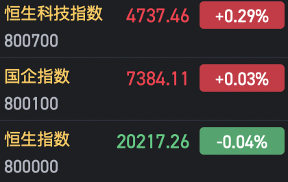 收評(píng)：港股恒指微跌0.04% 科指漲0.29%AI、半導(dǎo)體概念股漲勢(shì)強(qiáng)勁