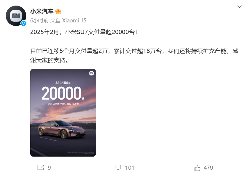 “蔚小理”2月成績單出爐：蔚來同比增長62.2%，樂道交付4049臺，小鵬再破3萬臺！小米、零跑也公布了